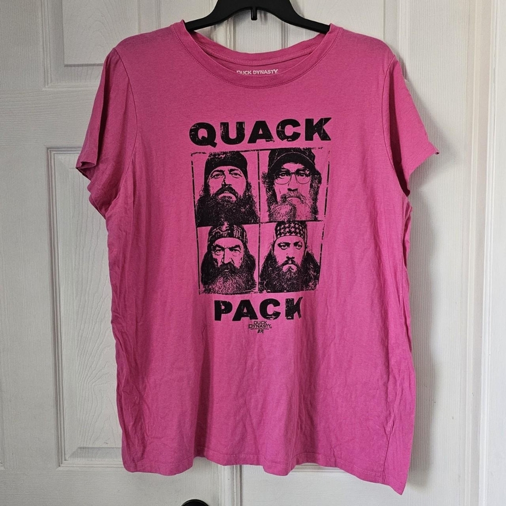 2013 100% cotton Hot pink Duck dynasty southern gorpcore womens tshirt Size 4x
